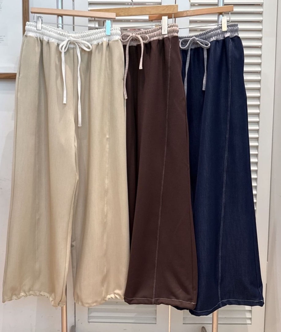 LUXE 天絲休閒寬鬆直筒褲（K11 FA857）