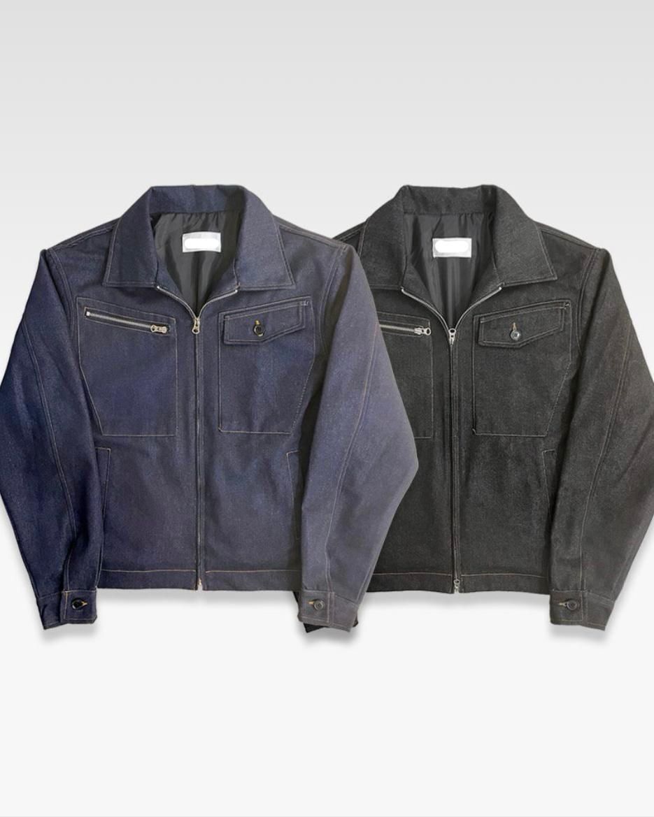 牛仔反領拉鍊外套 JK2693