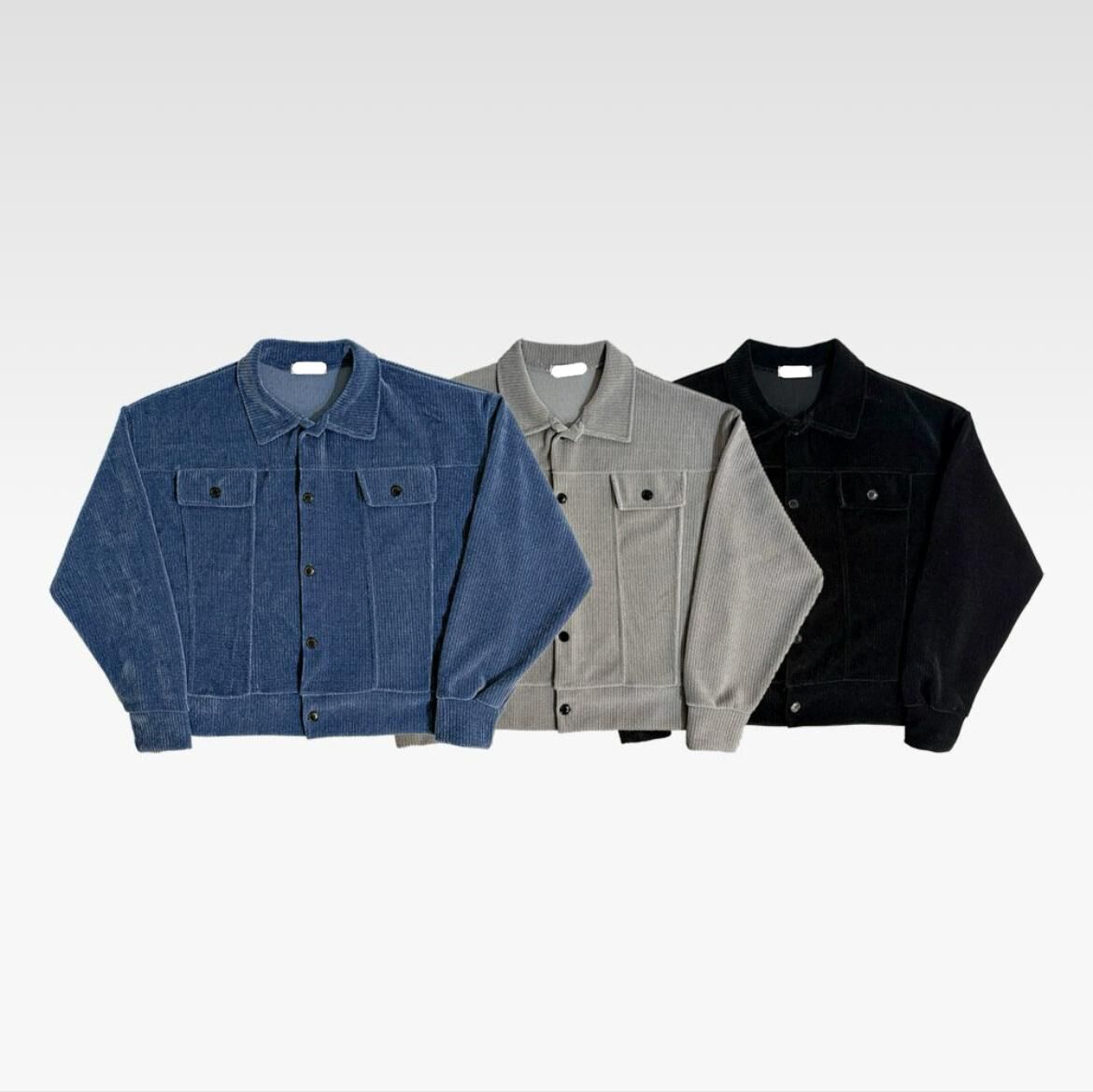 反領暗直紋開胸外套 JK2692