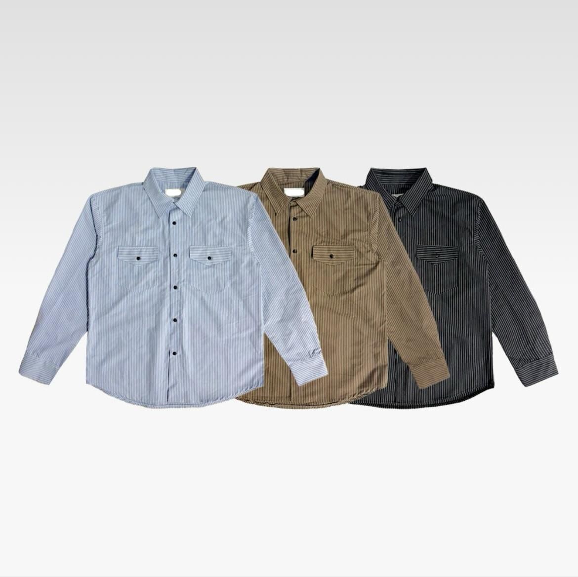 直紋長袖恤衫 S2459