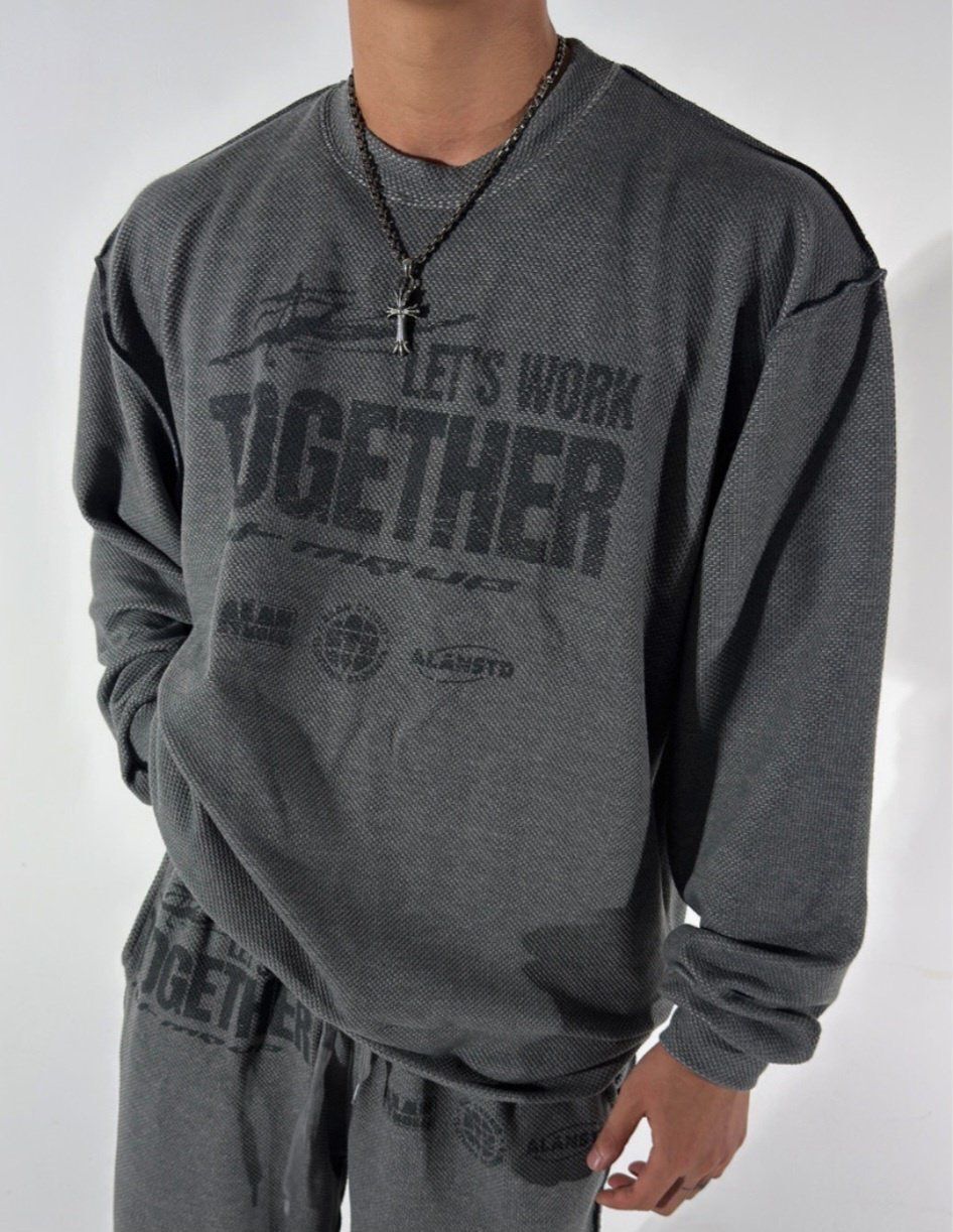 洗水英文字衛衣 HD-043T