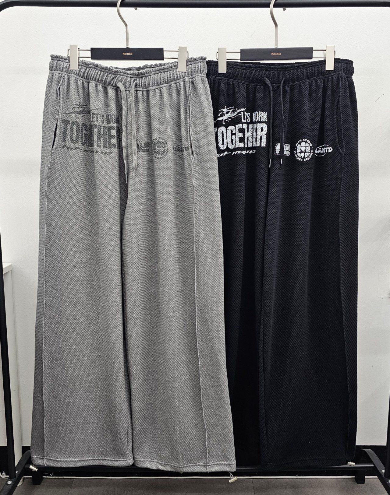 洗水英文字可束腳運動褲 HD-044P