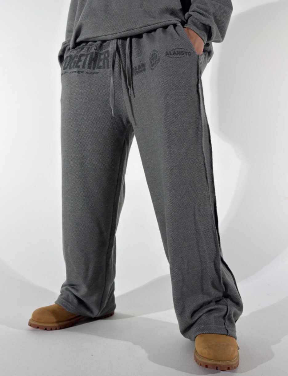 洗水英文字可束腳運動褲 HD-044P