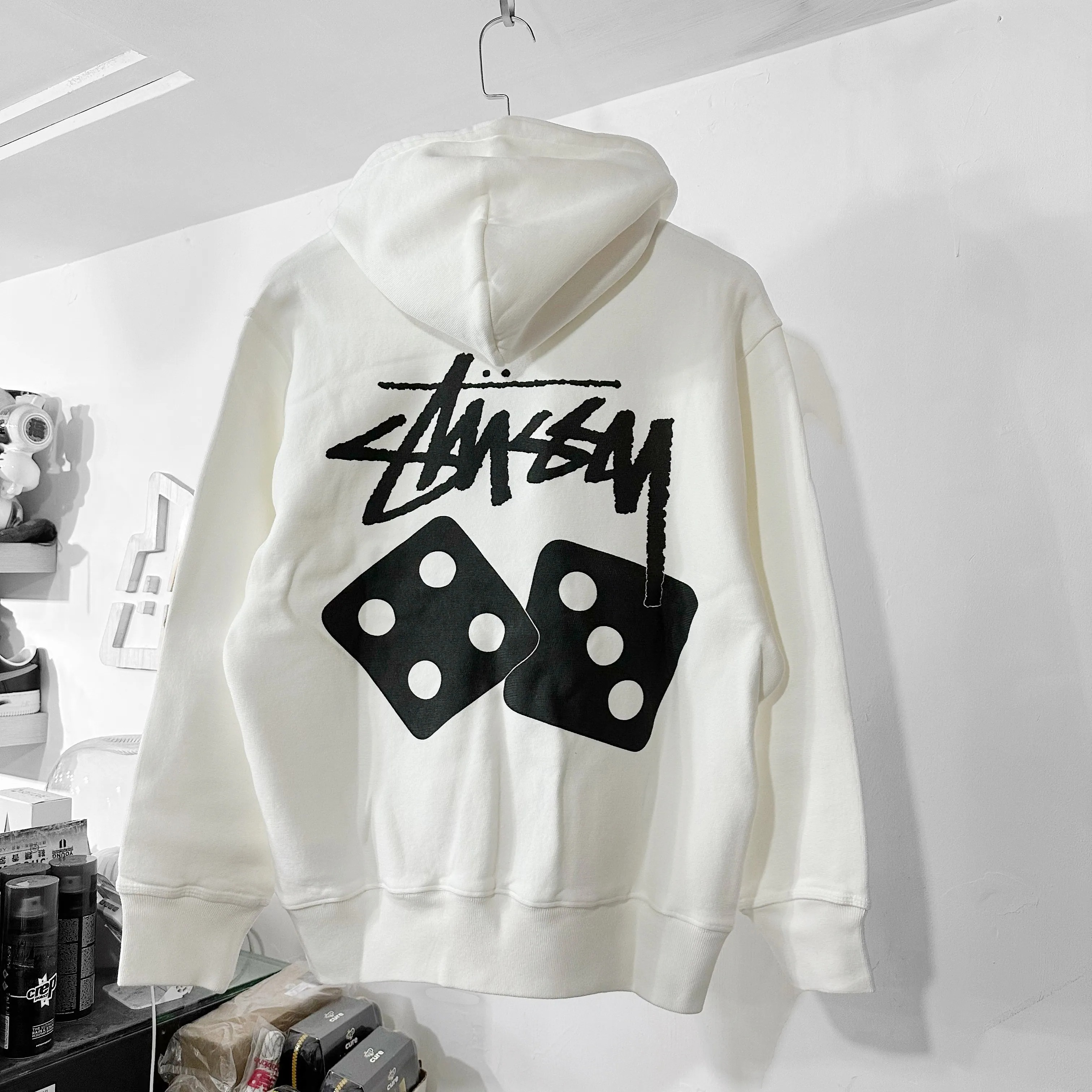 STÜSSY Dice Pig. Dyed Zip Up Hoodie (Natural奶白) 拉鏈外套
