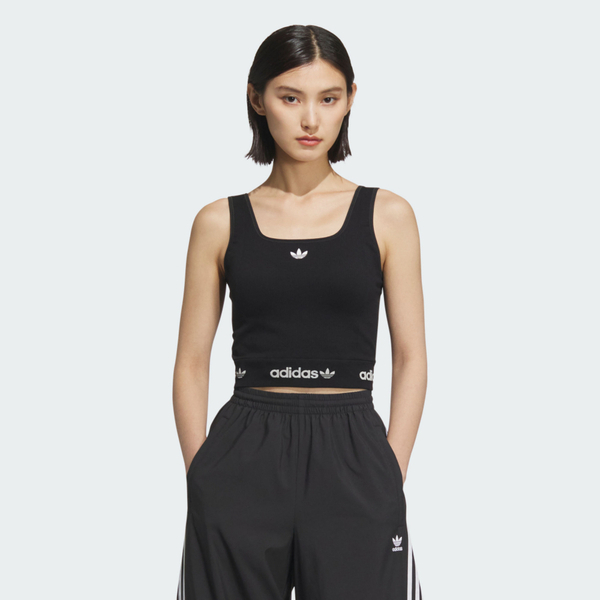 Adidas 愛迪達 Waistband Tank KB6420 女 背心 運動背心 黑 白 亞版