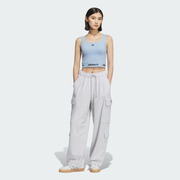 Adidas 愛迪達 Waistband Tank KB6422 女 背心 運動背心 水藍 黑 亞版