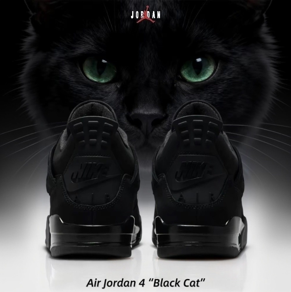 現貨 Nike AJ4 Air Jordan 4 Retro "Black Cat" 全黑四代 黑貓 FV5029-010