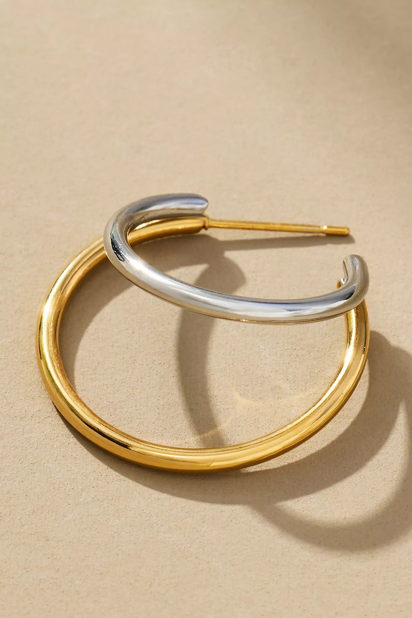 USA Gold美國金銀色 Hoop圈圈耳環