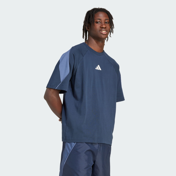 Adidas 愛迪達 M Stadium Tee JZ6492 男 T恤 運動上衣 休閒短袖 深藍 白 亞版