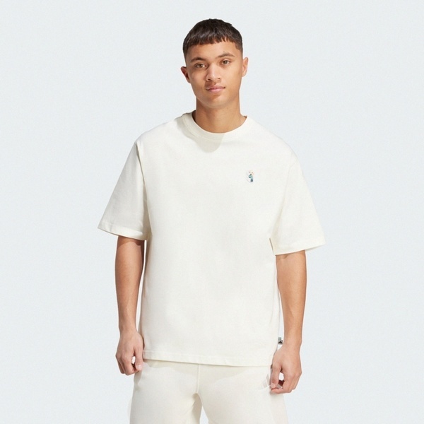 Adidas 愛迪達 M Dog Sock T JL9240 男 T恤 運動上衣 休閒短袖 米 白 亞版