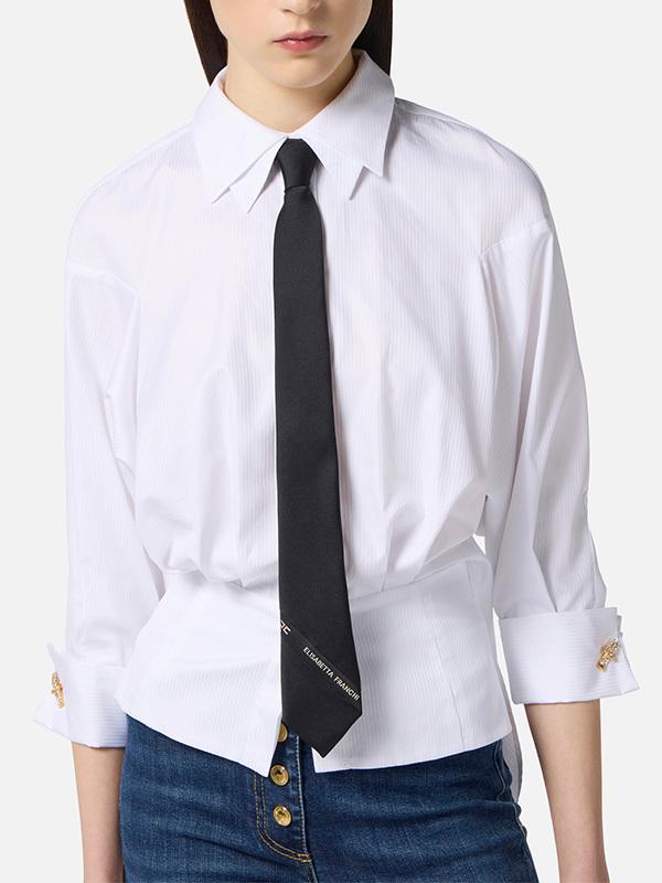 Elisabetta Franchi 印字領帶(黑)