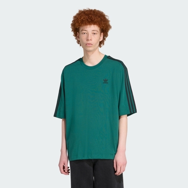 Adidas 愛迪達 Adicolor Oversize Tee JY1396 男 T恤 運動上衣 短袖 綠黑 亞版