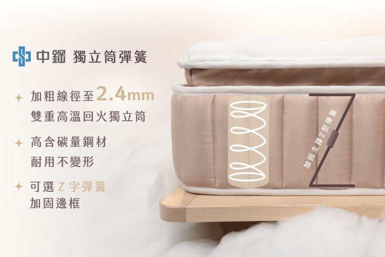 飄雲樂眠床支撐層展示|柔軟但不塌陷的穩定承托