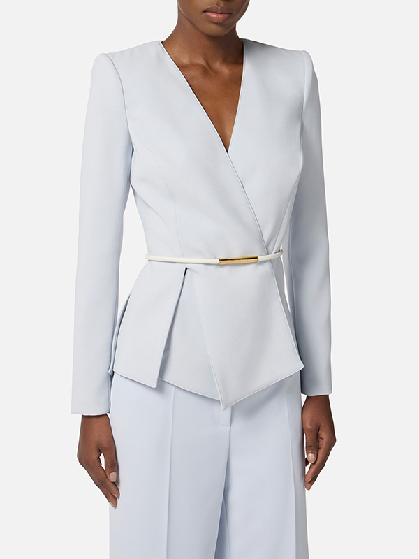 Elisabetta Franchi V領腰帶造型外套
