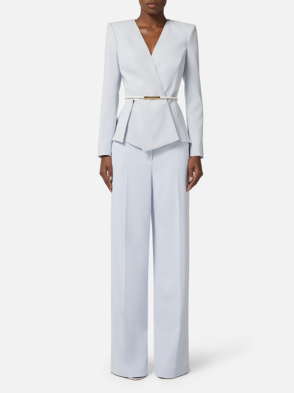 Elisabetta Franchi V領腰帶造型外套