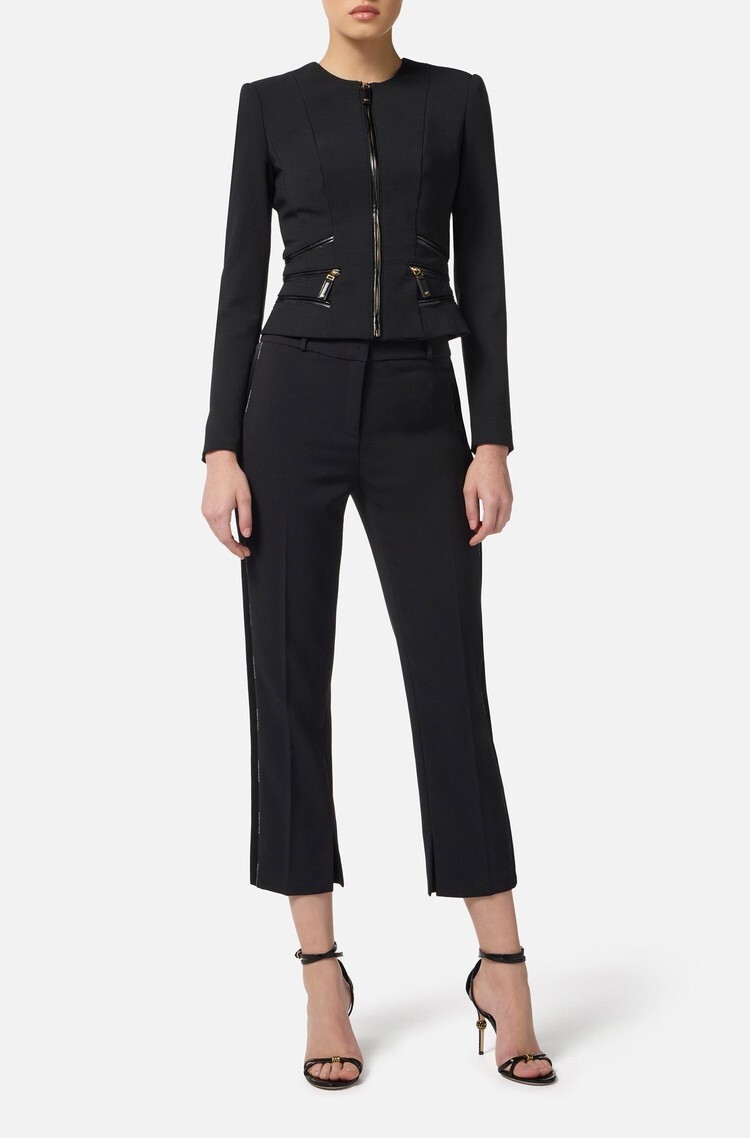 Elisabetta Franchi 緊身胸衣拉鍊外套