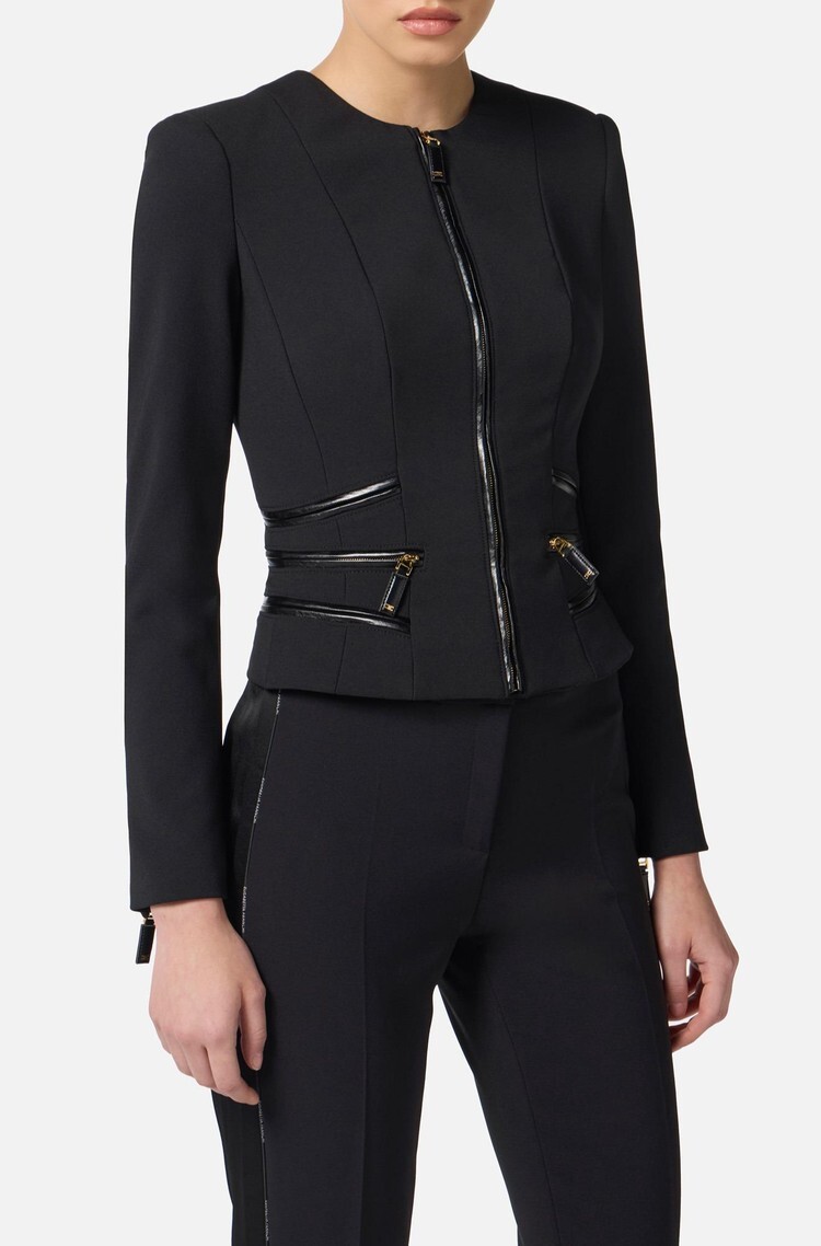 Elisabetta Franchi 緊身胸衣拉鍊外套