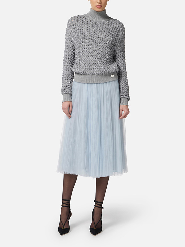 Elisabetta Franchi  雪紡細褶長裙