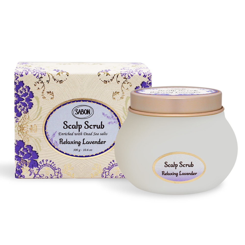 SABON 沁心薄荷/舒緩薰衣草死海鹽頭皮磨砂膏(300g)-國際航空版-多款