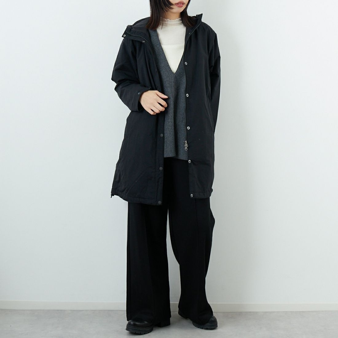 預購┃日本 TNF 女版 Compact Nomad Coat 長版 防潑水 短毛絨 連帽 外套