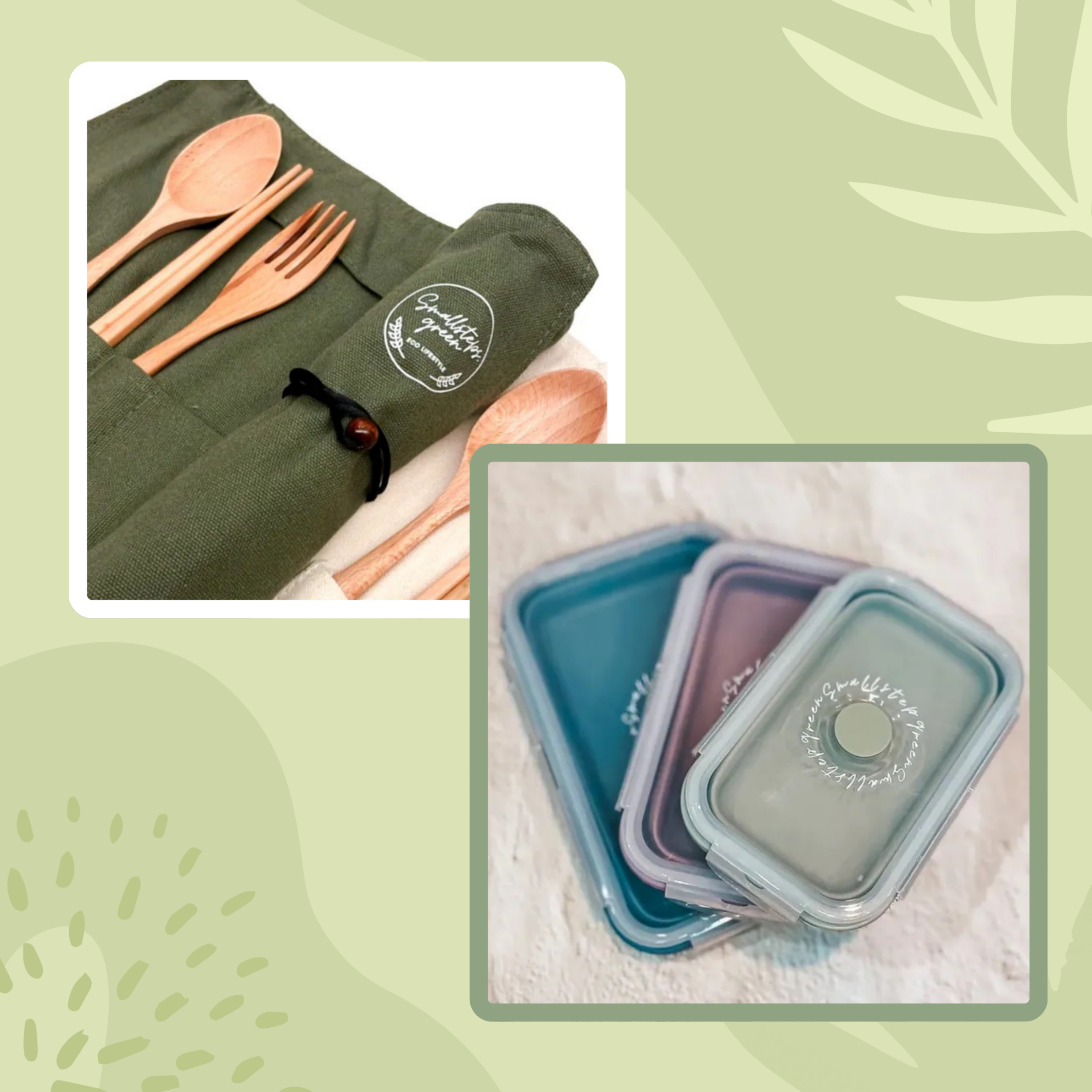 【優惠組合】野餐旅行必備｜三入組折疊矽膠餐盒＋餐具組