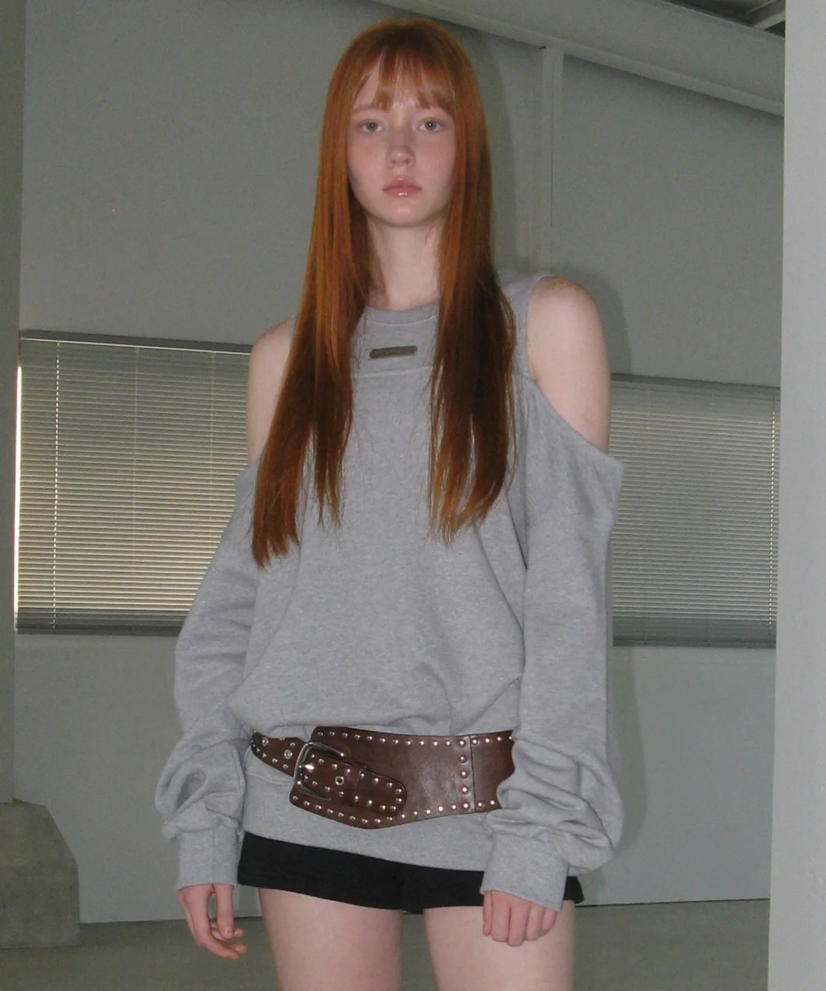 Rock Cake Open Shoulder Sweatshirt