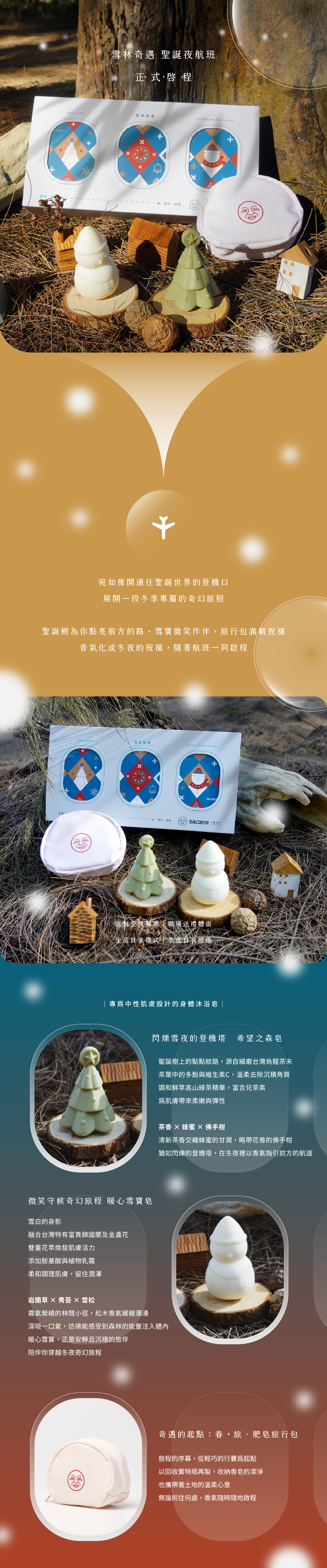 大春煉皂,肥皂,沐浴皂,旅行包,聖誕禮盒,送禮,交換禮物,聖誕節,聖誕樹,雪人