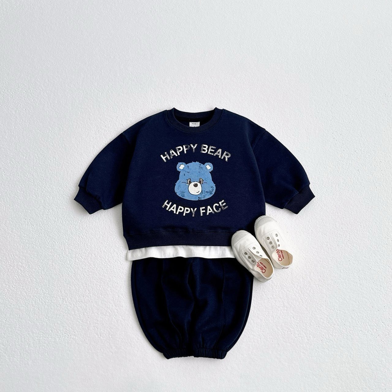 🐻𝐂𝐚𝐫𝐞 𝐁𝐞𝐚𝐫𝐬 HAPPY BEAR HAPPY FACE衛衣