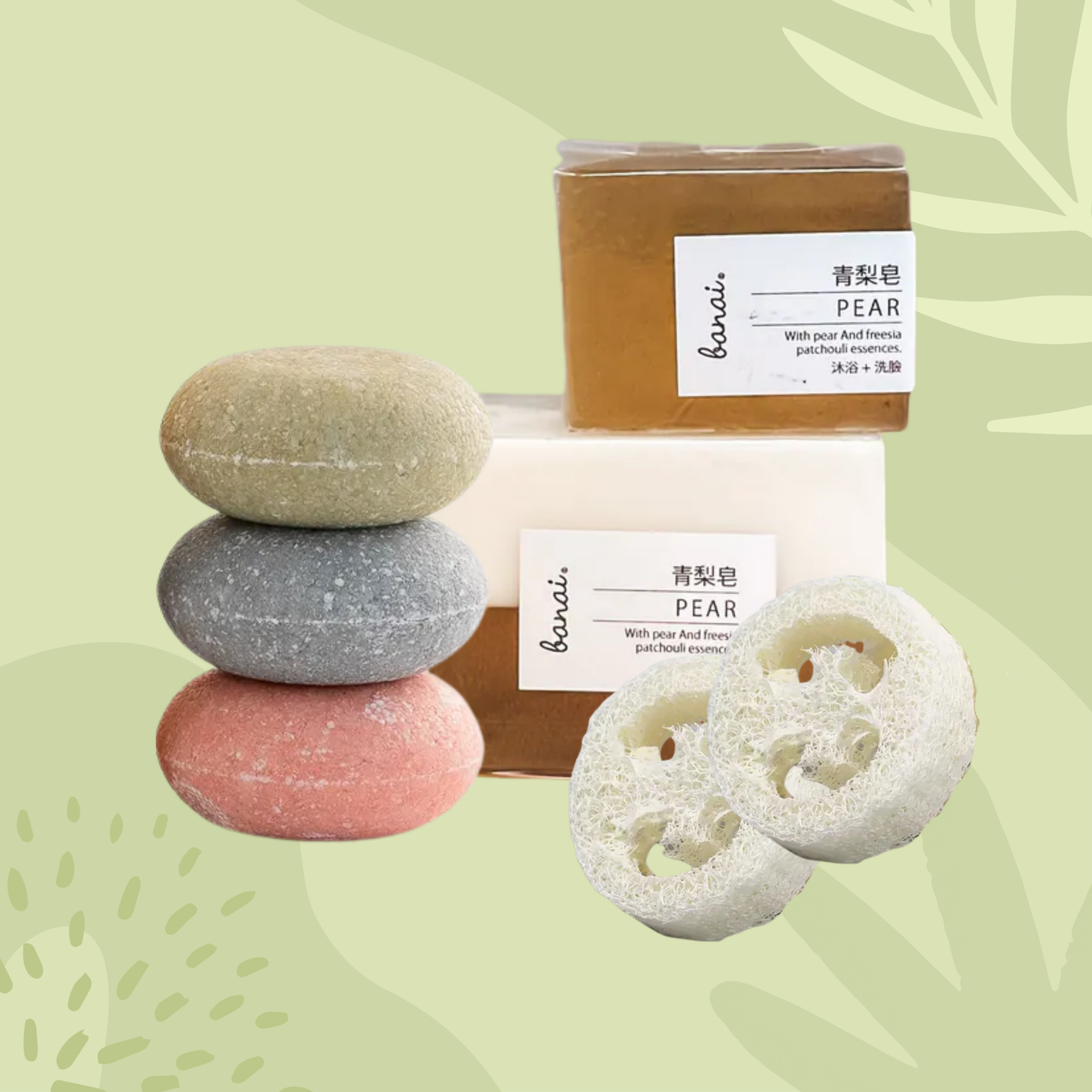 【優惠組合】CLOEE 60g三入組 + 白娜沐浴皂（贈絲瓜絡皂盤*2）