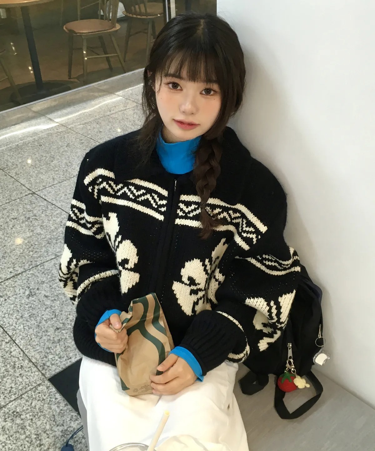 Rock Cake Flower Cowichan Cardigan