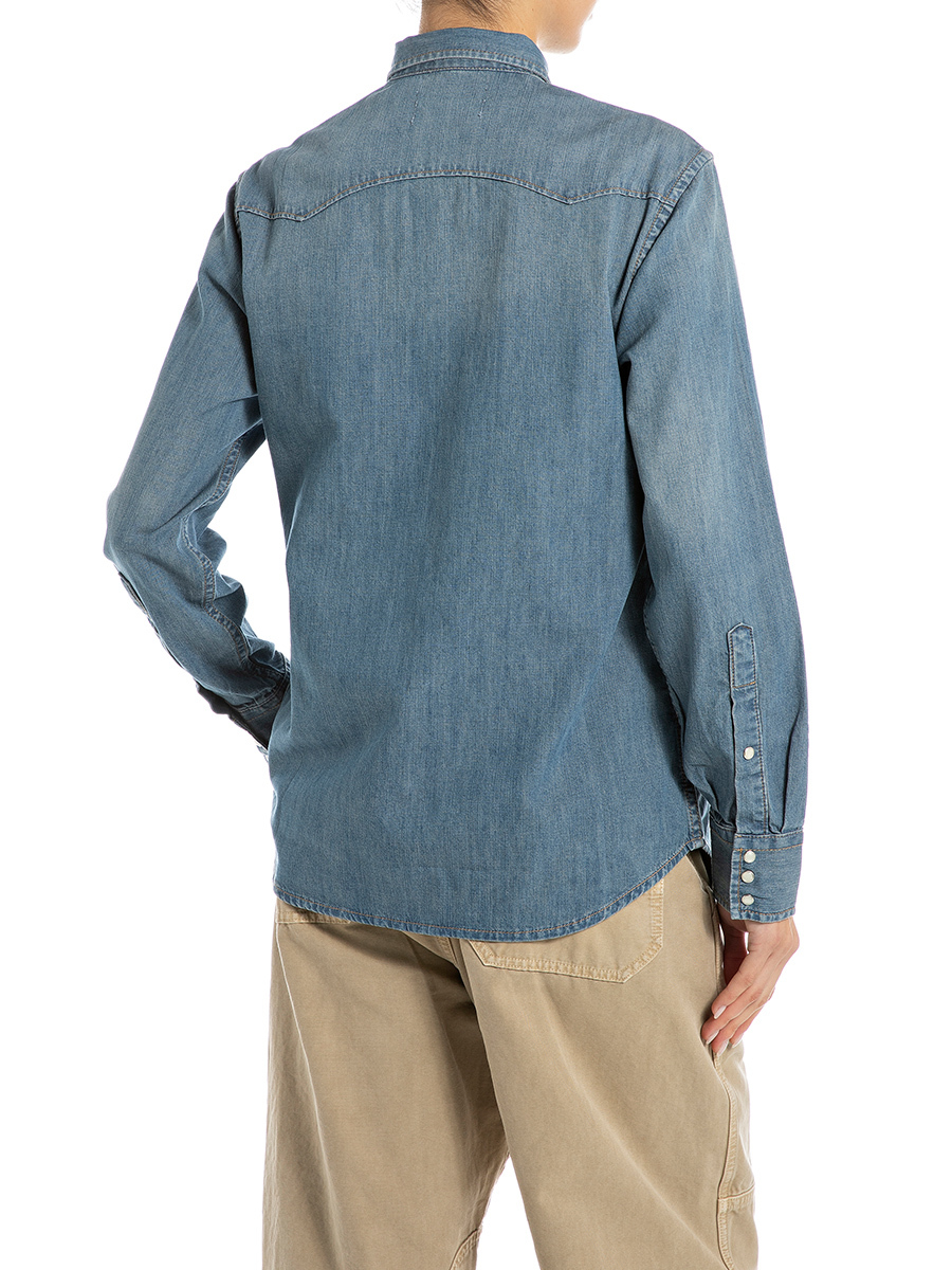 西部風格純棉丹寧襯衫