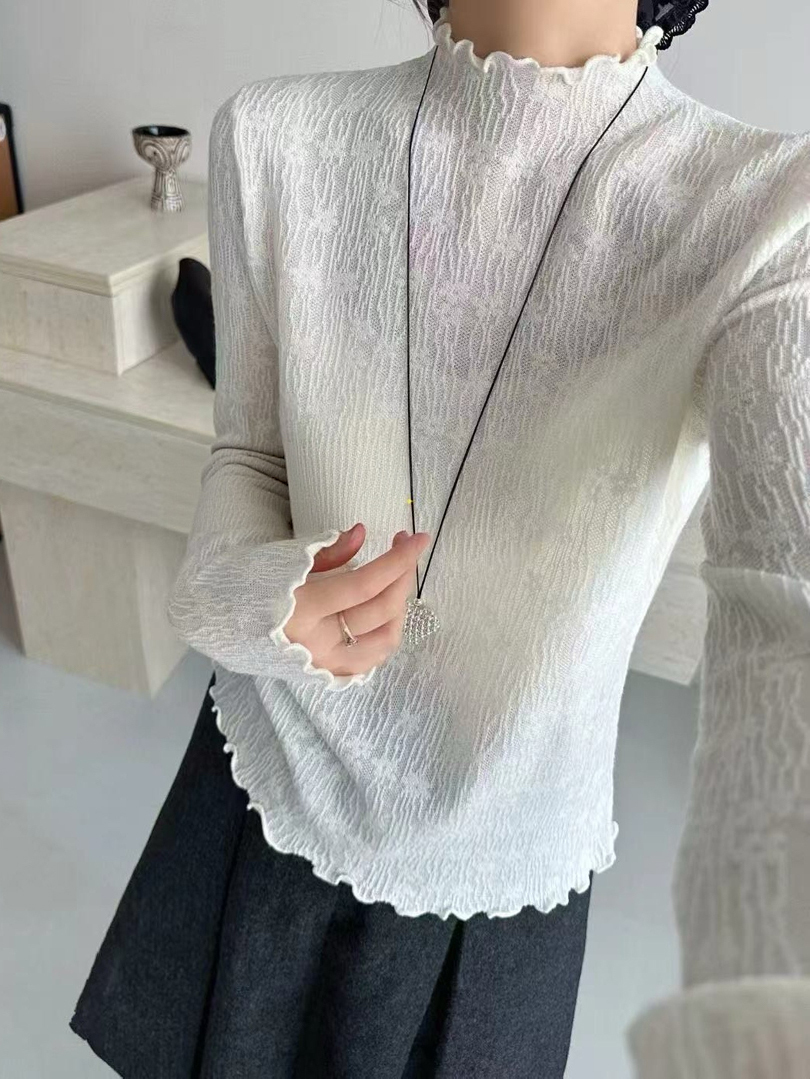 為秋冬注入柔亮氣質 ★ 細緻壓花紋理針織衫 ⚡搶手貨⚡