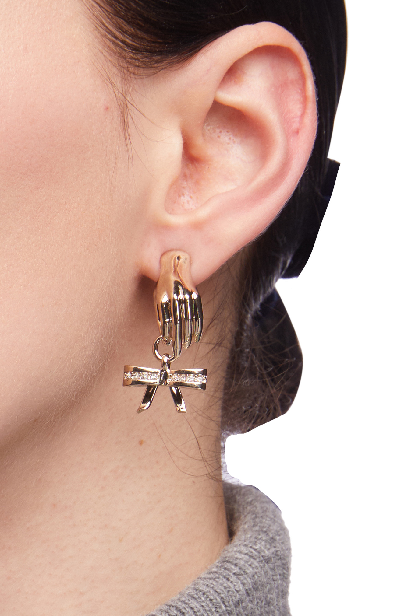 VIVETTA 手形蝴蝶結吊墜耳環