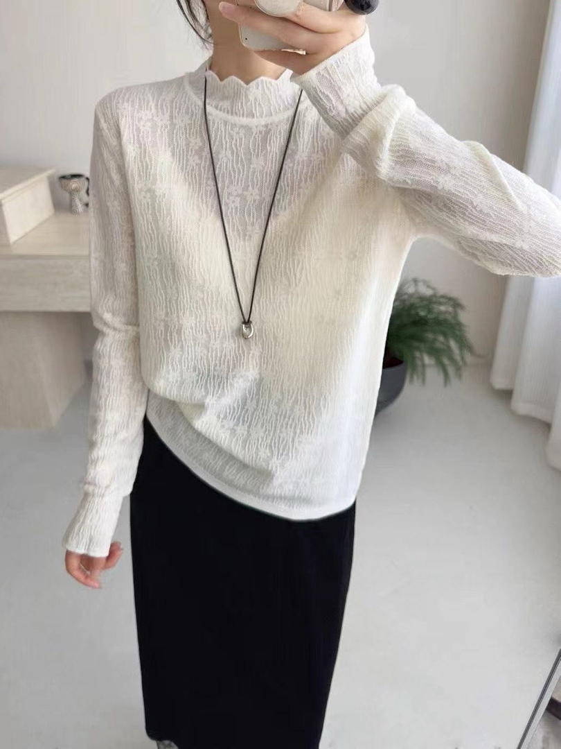 舉手投足就是溫柔氣質的細緻波浪內搭