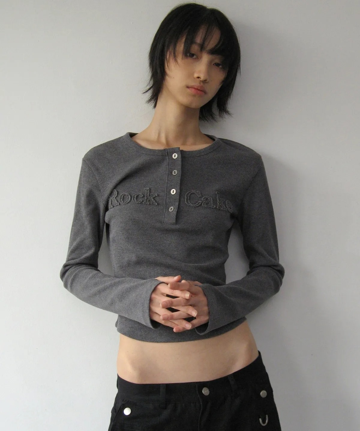 Rock Cake Applique Logo Button Top