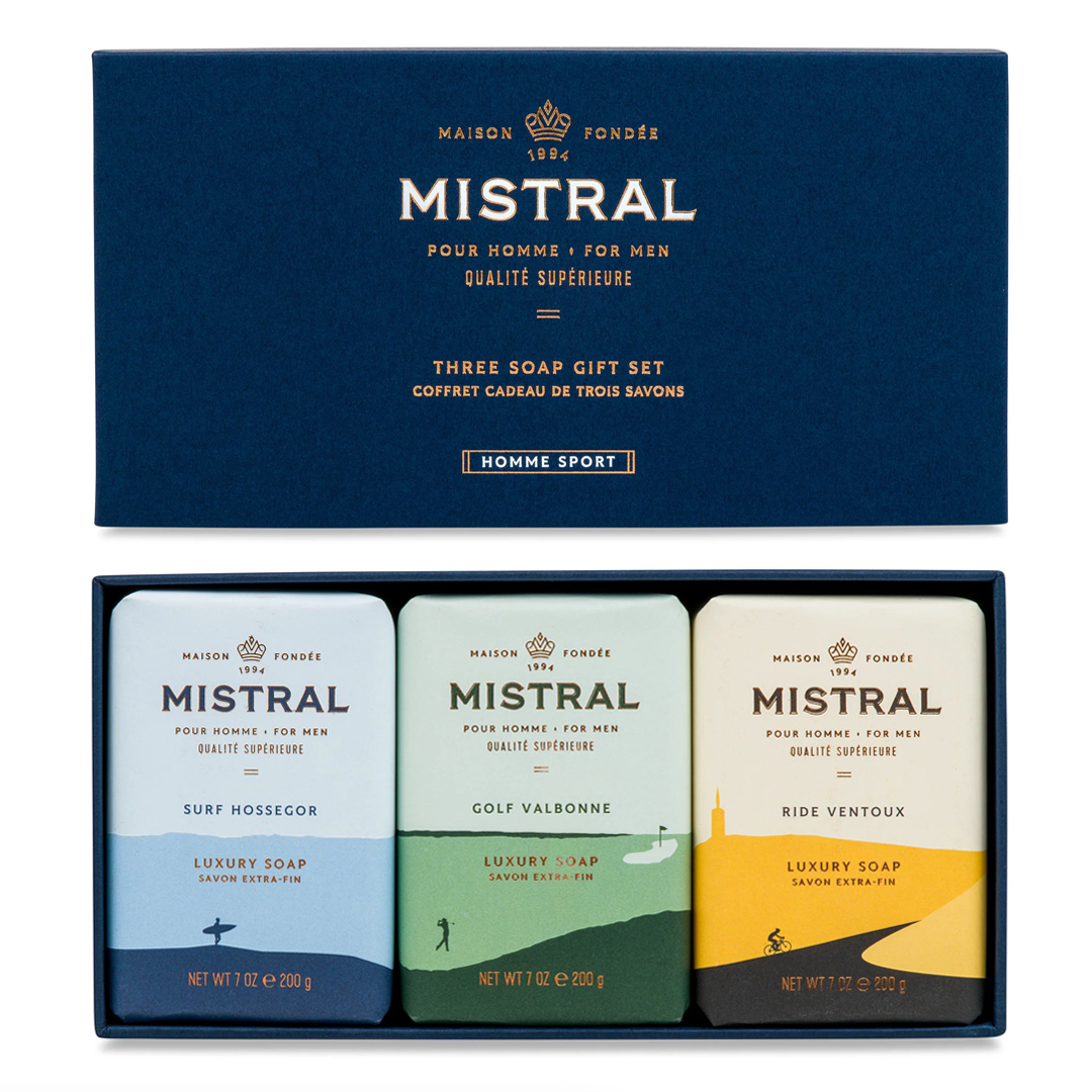 美國 Mistral - 頂級奢華香水皂 沐浴香皂禮盒（三入）