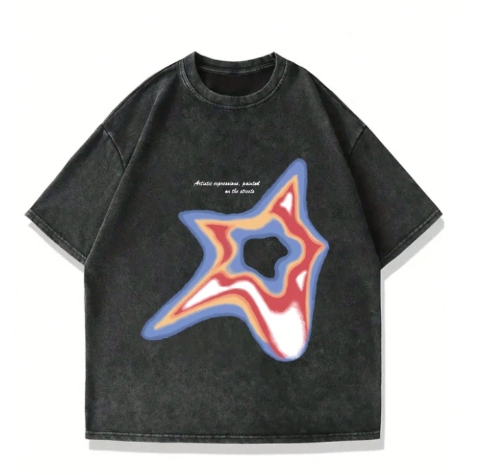 KADMAX大尺碼-大碼男圓領Y2K極光短袖TEE〈KSMS2626〉