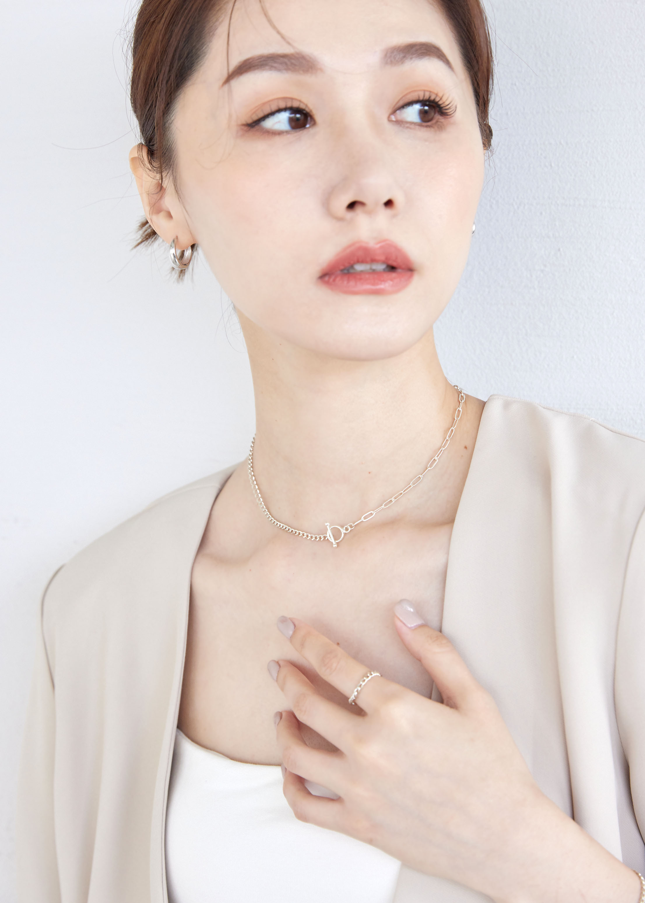 古巴方塊純銀不對稱項鍊