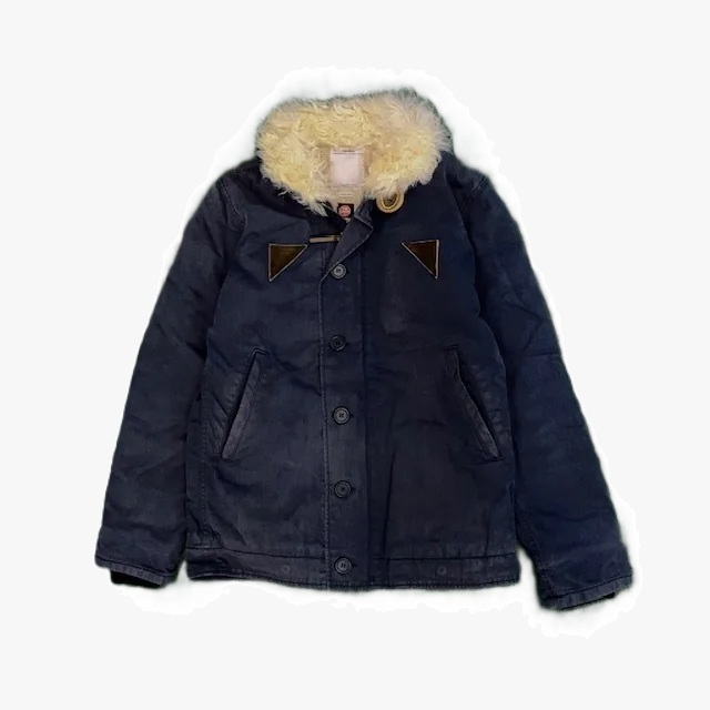 VISVIM DECKHAND JACKET (( USED A )) 中古美品 - NAVY SIZE 1 IN STOCK NOW (現貨發售中)