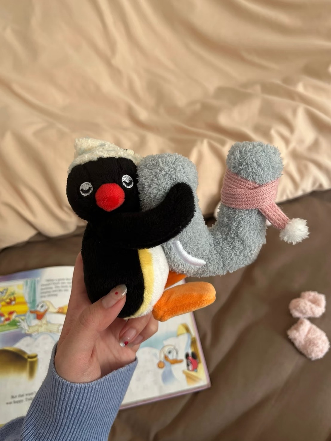 正版授權 PINGU 宅在家系列 毛絨 吊飾