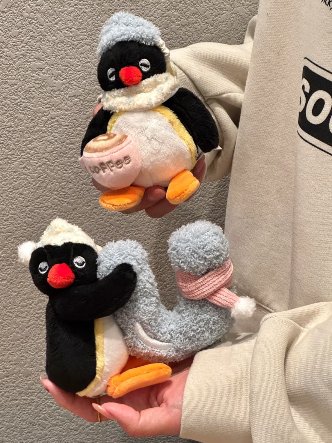 正版授權 PINGU 宅在家系列 毛絨 吊飾