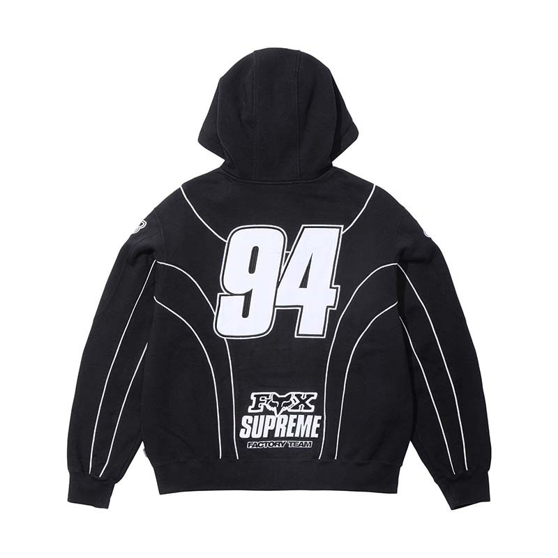 Supremex Fox Racing Zip Up Hooded Sweatshirt 黑色 連帽外套 SUP-15 [台灣現貨]