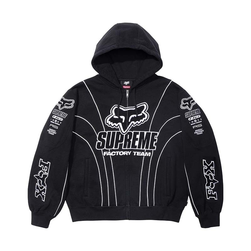 Supremex Fox Racing Zip Up Hooded Sweatshirt 黑色 連帽外套 SUP-15 [台灣現貨]
