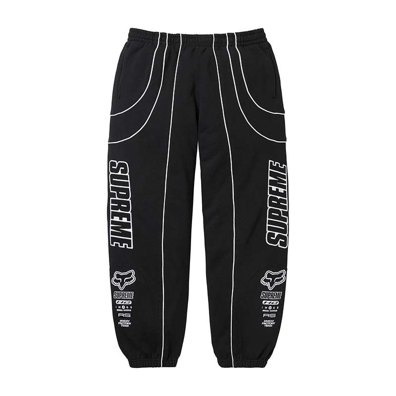 Supreme x Fox Racing Sweatpant 黑色 長褲 FW25P58-BK [台灣現貨]