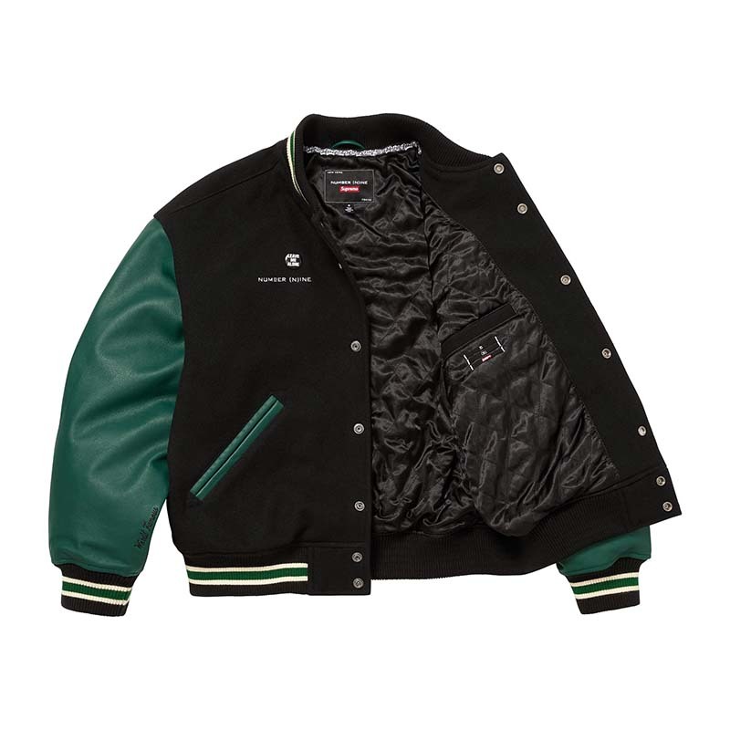 Supreme x Number (N)Ine x Mickey Mouse Varsity Jacket 米奇 黑色 棒球外套 FW25J50-BK [台灣現貨]