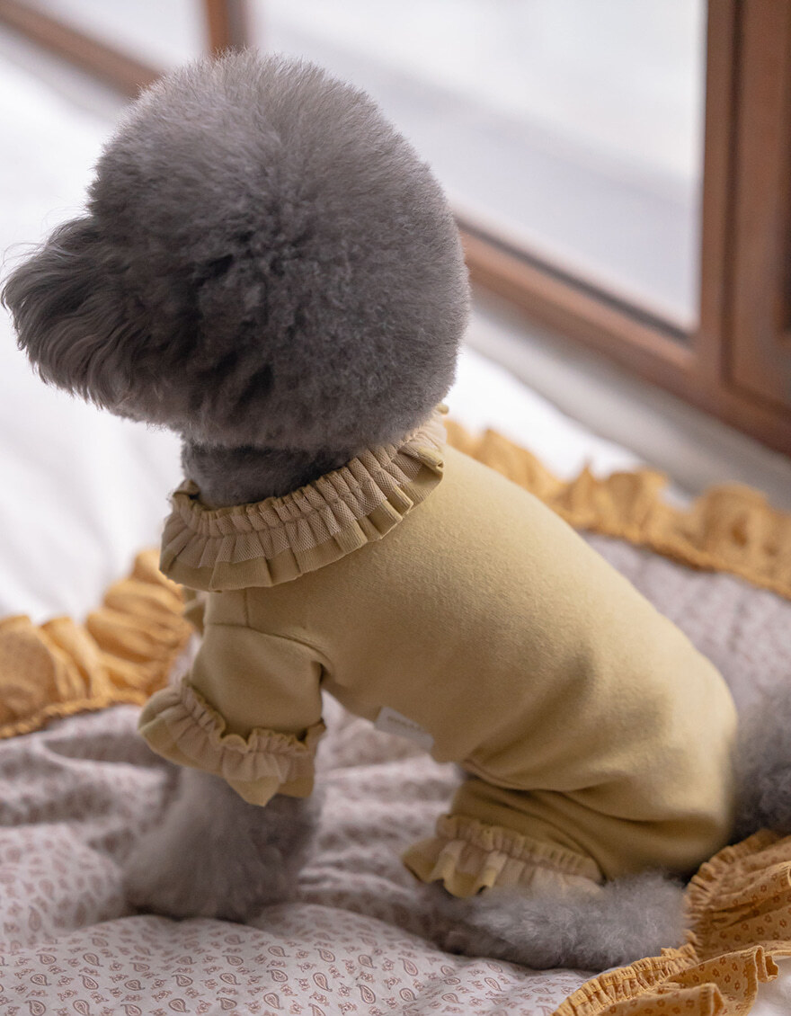 OPAAAP 芭蕾紗裙連身褲_芥末