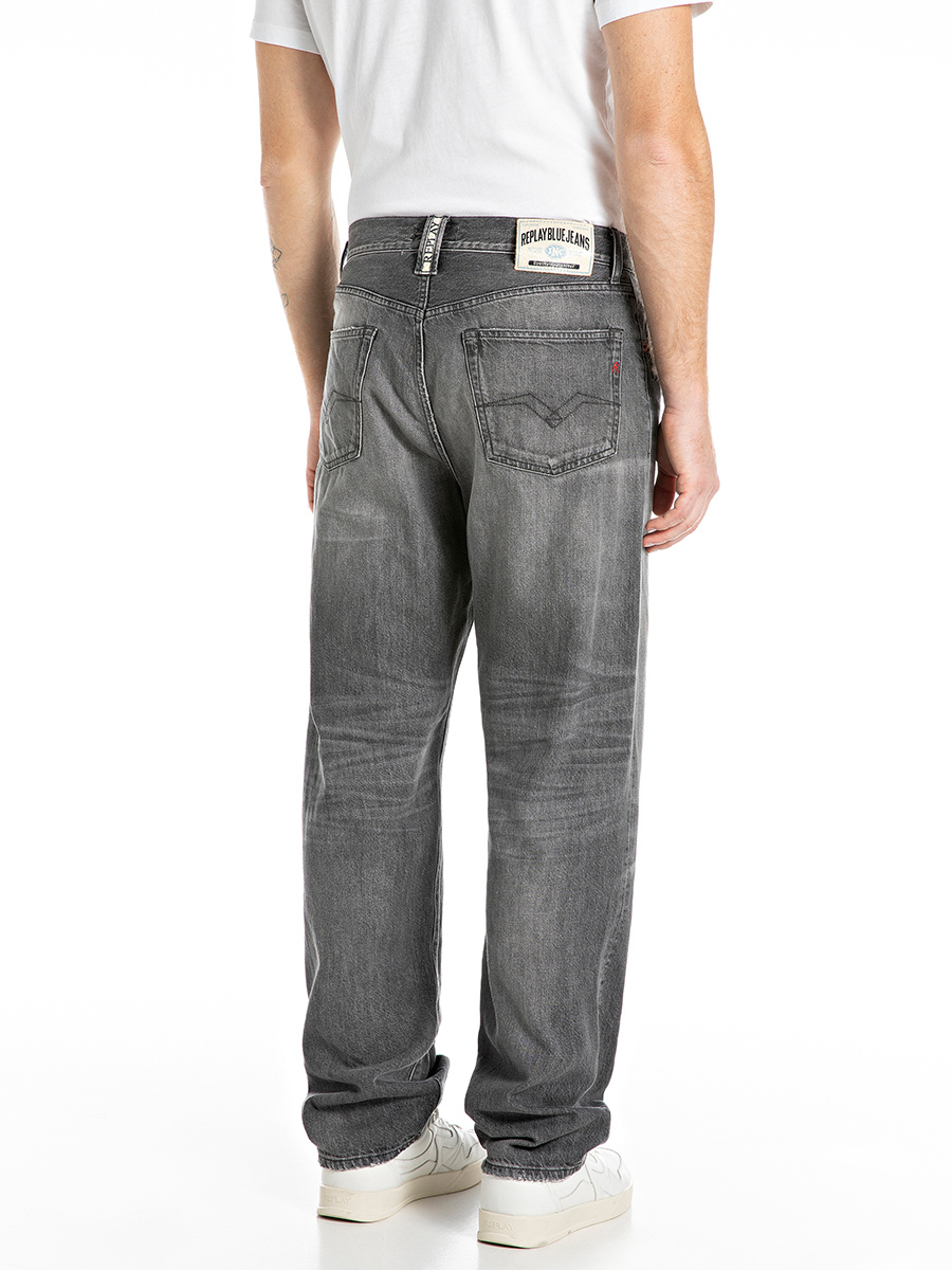 9ZERO1 灰色直筒丹寧牛仔褲