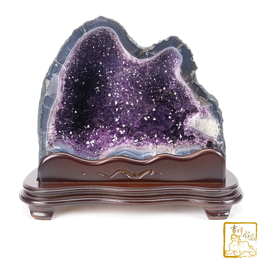 巴西紫水晶洞 12kg 水型晶洞