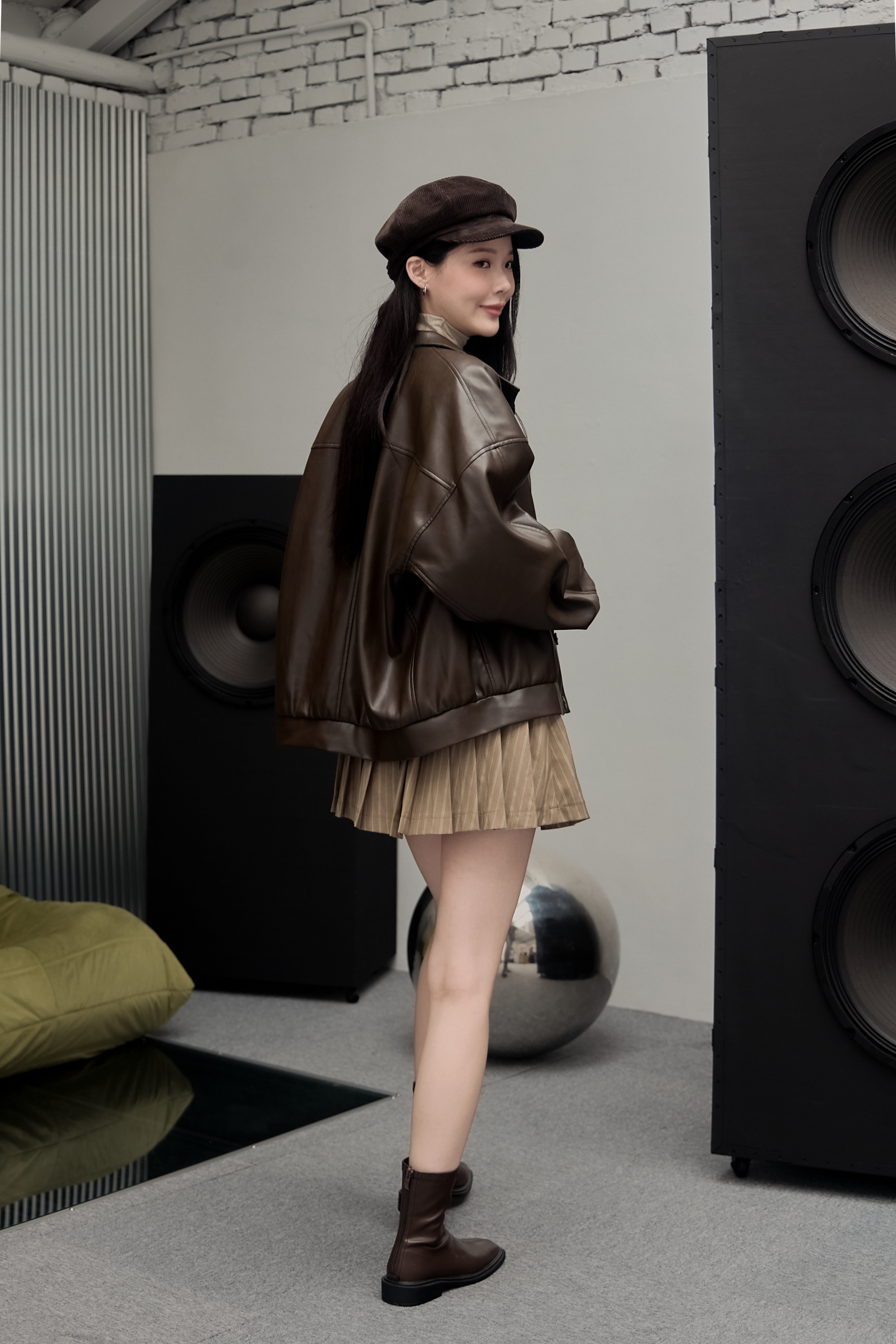 『最後現貨』Gmade/City Soft軟皮革立體剪裁皮外套-棕