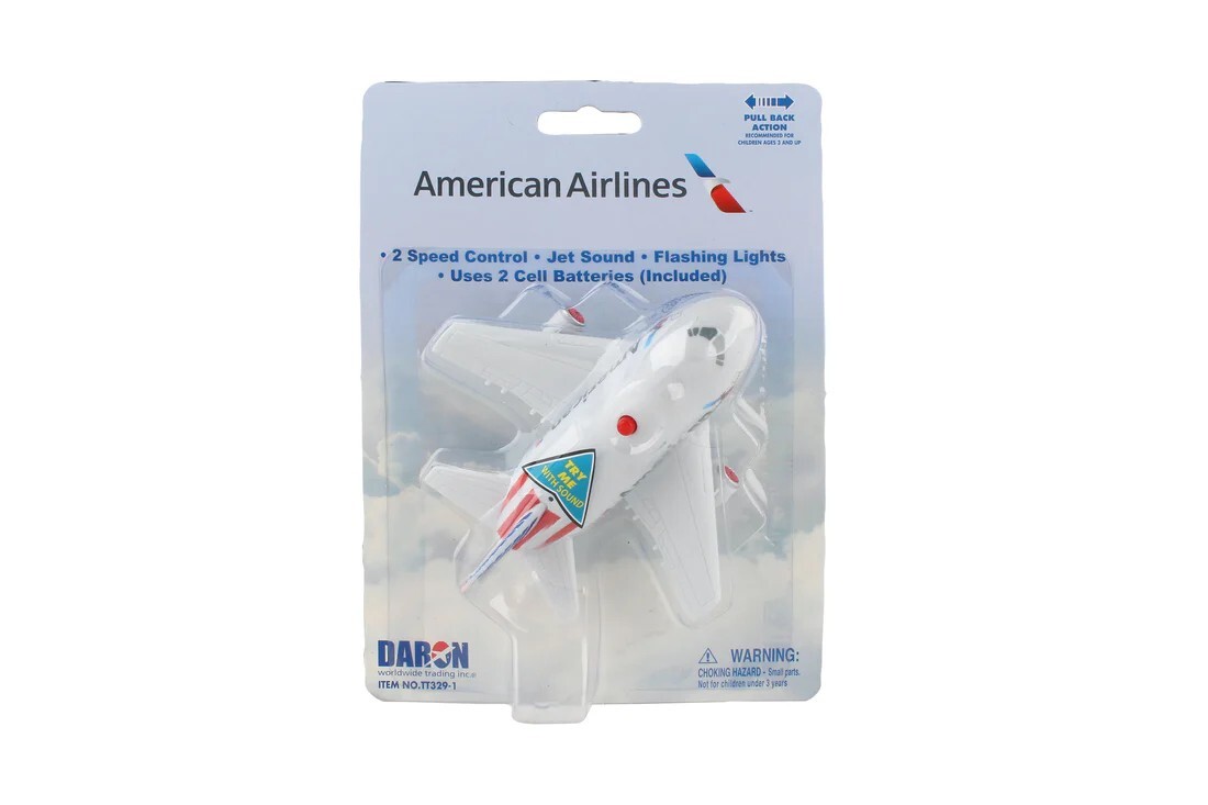 美國航空 聲光迴力飛機玩具